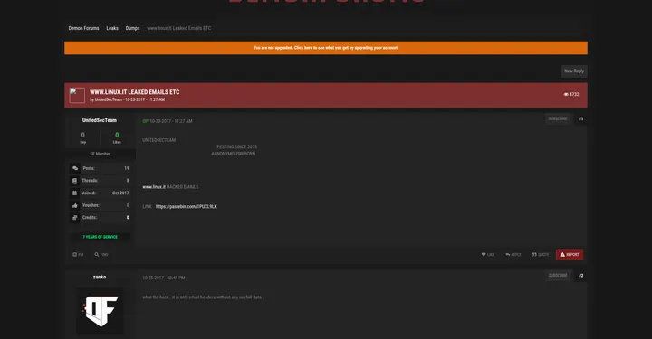 UnitedSecteam声称入侵意大利Linux.it网站并公开邮件数据